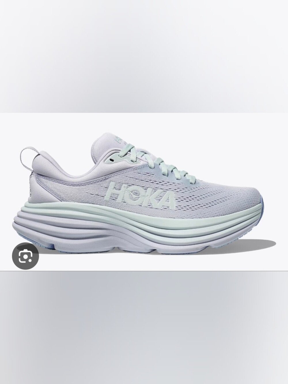 Hoka Bondi 8 Women's Ether / Illusion o Cloud Blue Size 8B